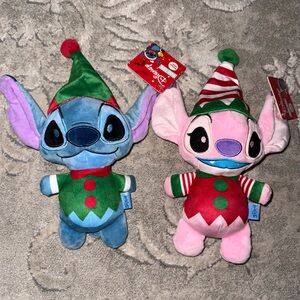 Lilo and Stitch Stitch and Angel Christmas dog toys